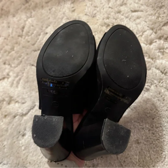 Lulus Black Suede Heels - Picture 3 of 7